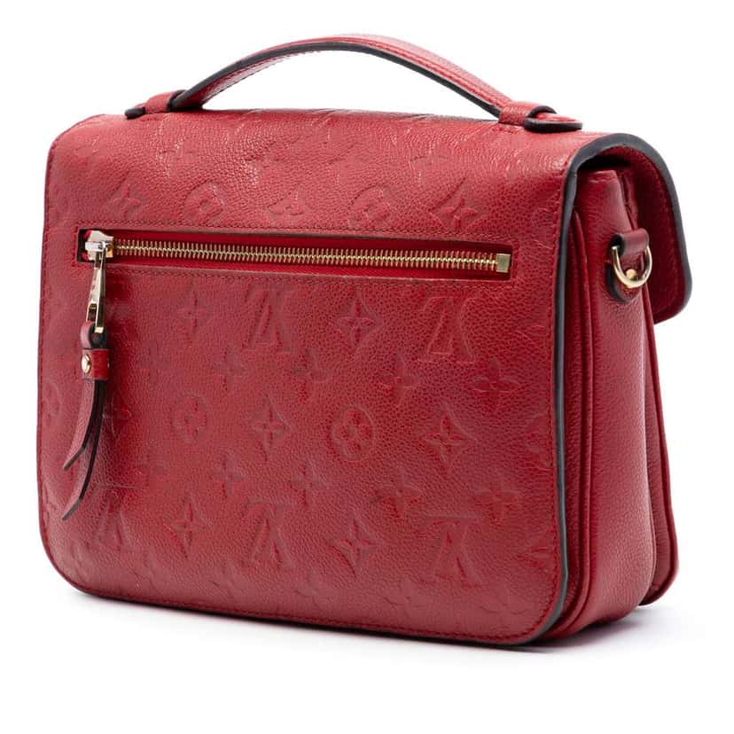 Louis Vuitton Monogram Empreinte Pochette Metis Red Leather Very good condition - Back View