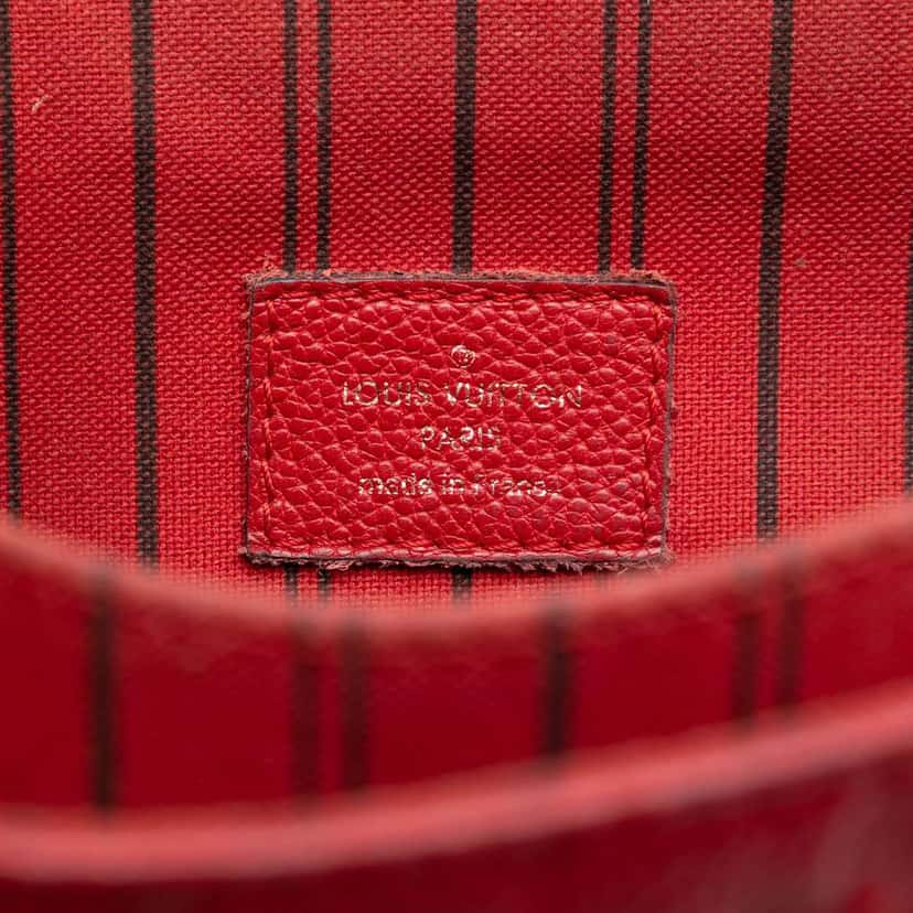 Louis Vuitton Monogram Empreinte Pochette Metis Red Leather Very good condition - Box View