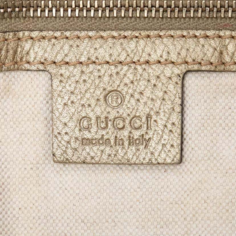 Gucci GG Canvas and Leather Bree Tote Beige Leather Good condition - Box View