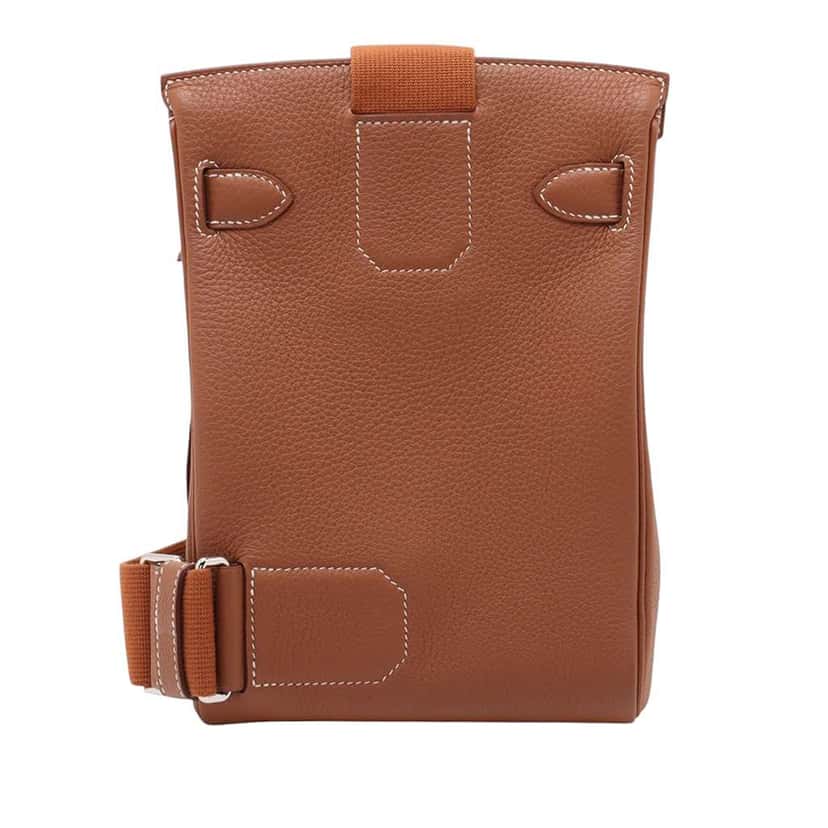 Hermès Togo Kelly Hac A Dos PM Brown Leather Very good condition - Back View