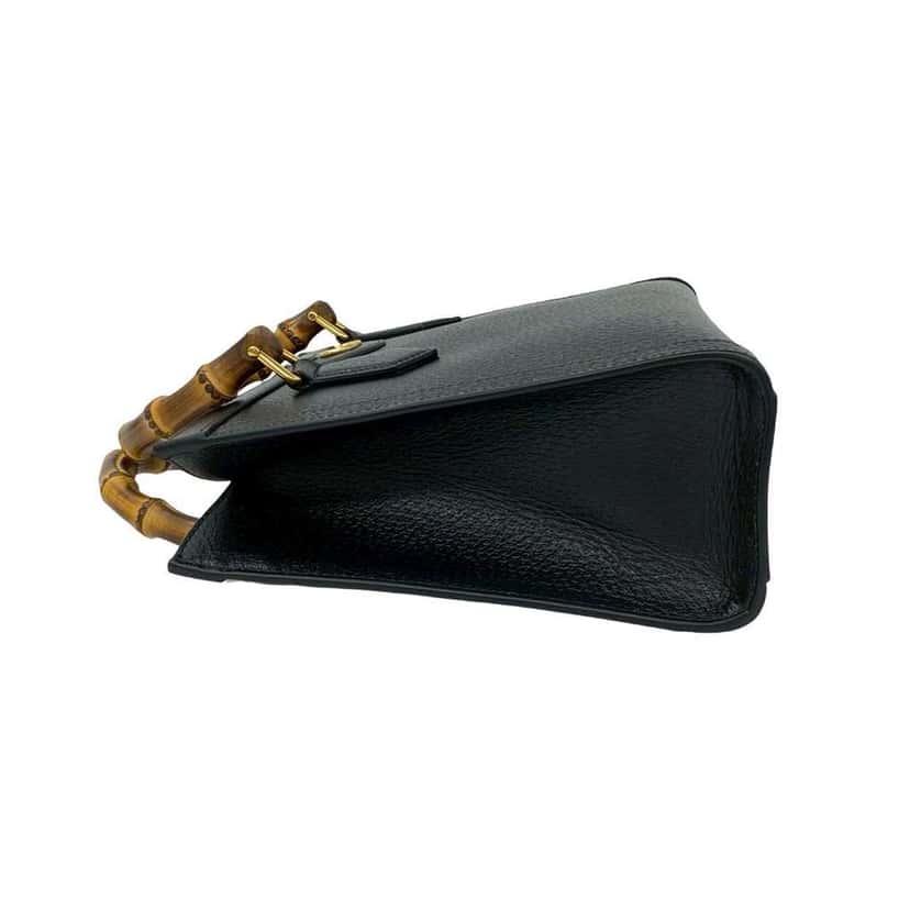 Gucci Medium Leather Bamboo Diana Satchel Black Leather Very good condition - Box View