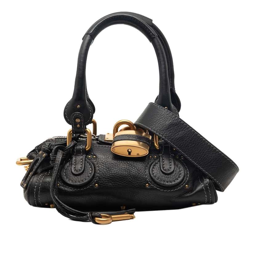 Chloé Mini Leather Paddington Satchel Black Leather Very good condition - Front View