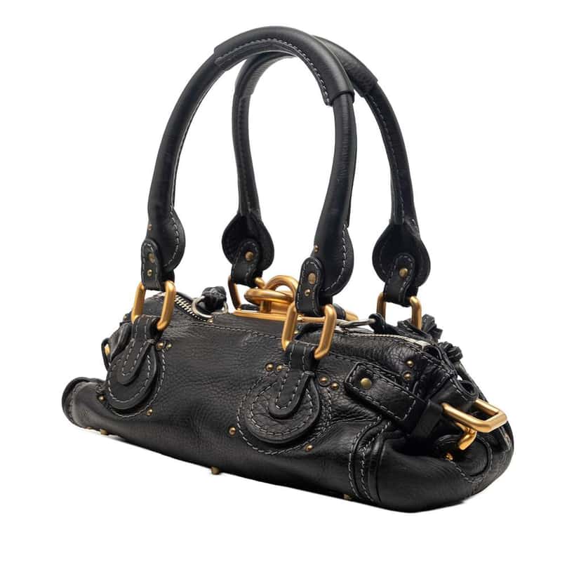 Chloé Mini Leather Paddington Satchel Black Leather Very good condition - Back View