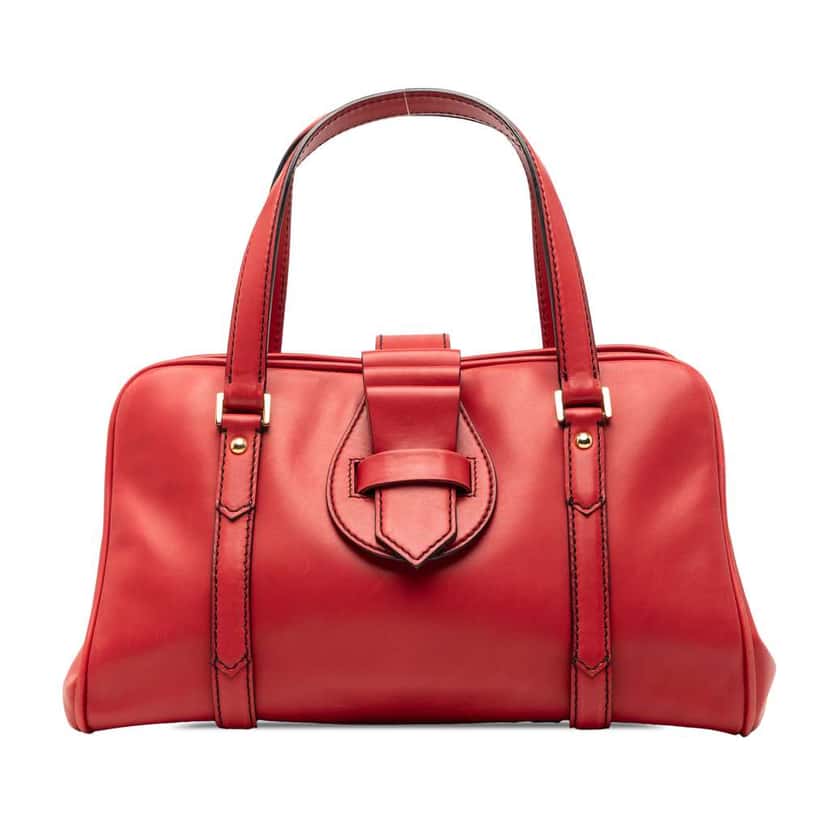 Valentino Leather Handbag Red Leather Very good condition - Front View