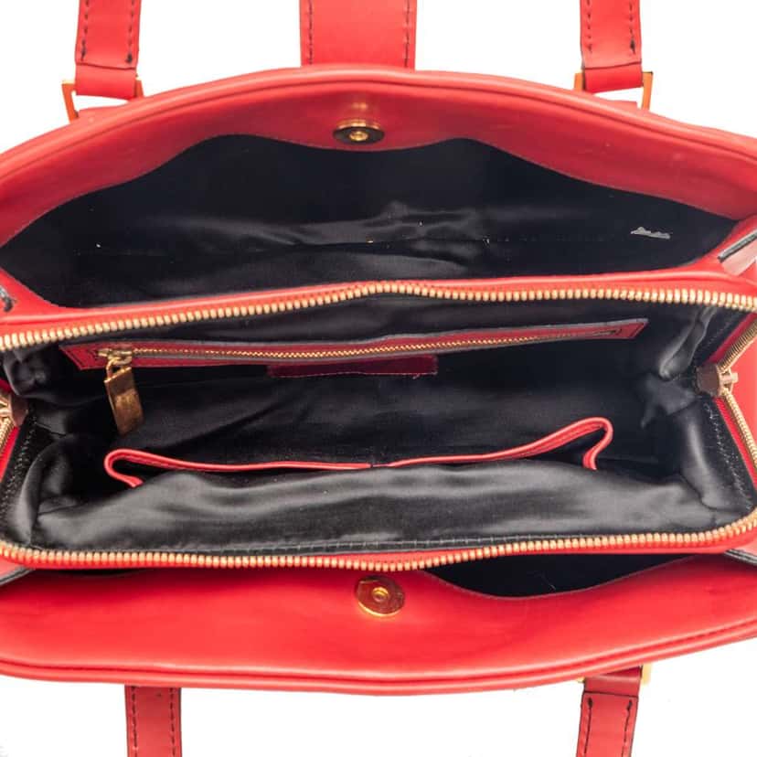 Valentino Leather Handbag Red Leather Very good condition - Model View