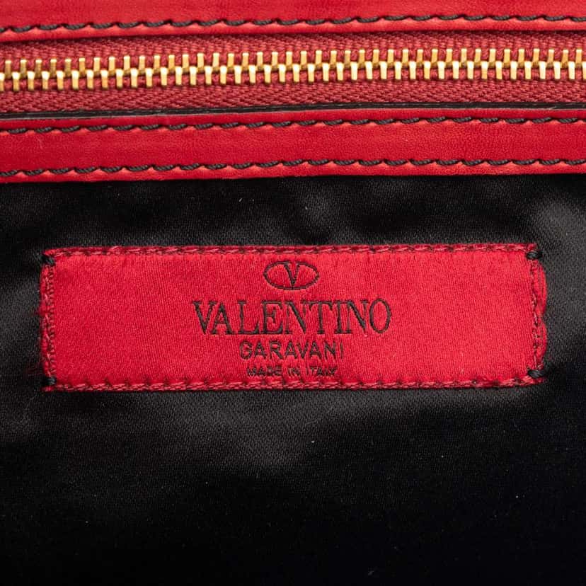 Valentino Leather Handbag Red Leather Very good condition - Box View