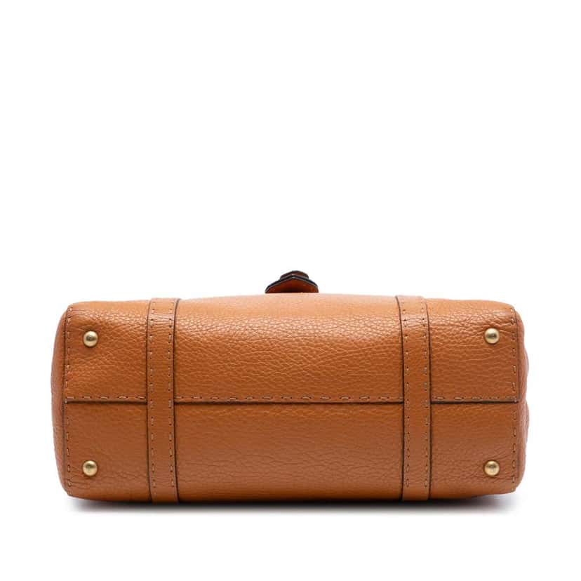 Fendi Large Leather Selleria Linda Handbag Brown Leather Very good condition - Inside View