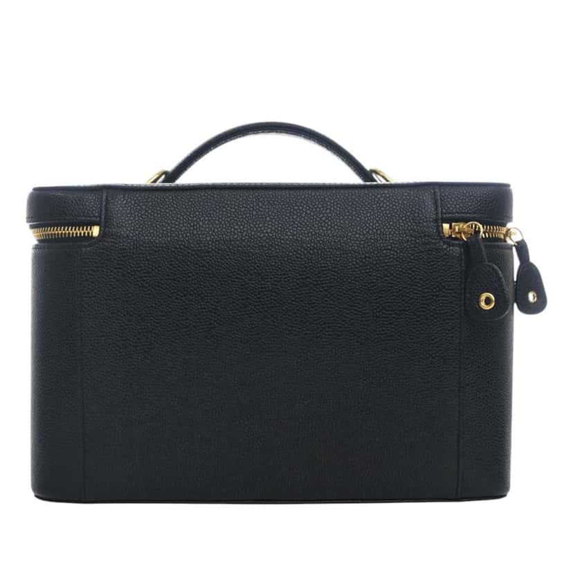 Chanel CC Caviar Vanity Bag Black Leather Very good condition - Back View