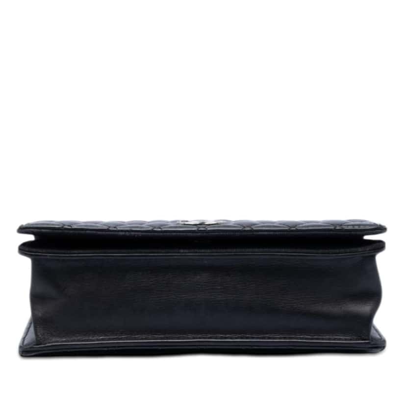 Chanel Small Quilted Calfskin Ballerine Flap Black Leather Very good condition - Inside View