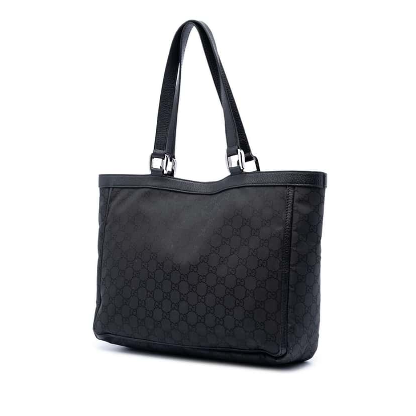 Gucci GG Nylon Abbey D Ring Pocket Tote Black Very good condition - Back View