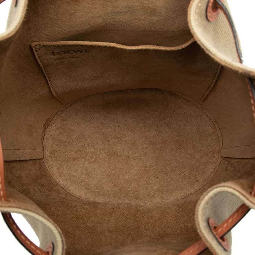 Loewe Small Canvas and Leather Balloon Bucket Bag Brown Canvas Very good condition - Model View