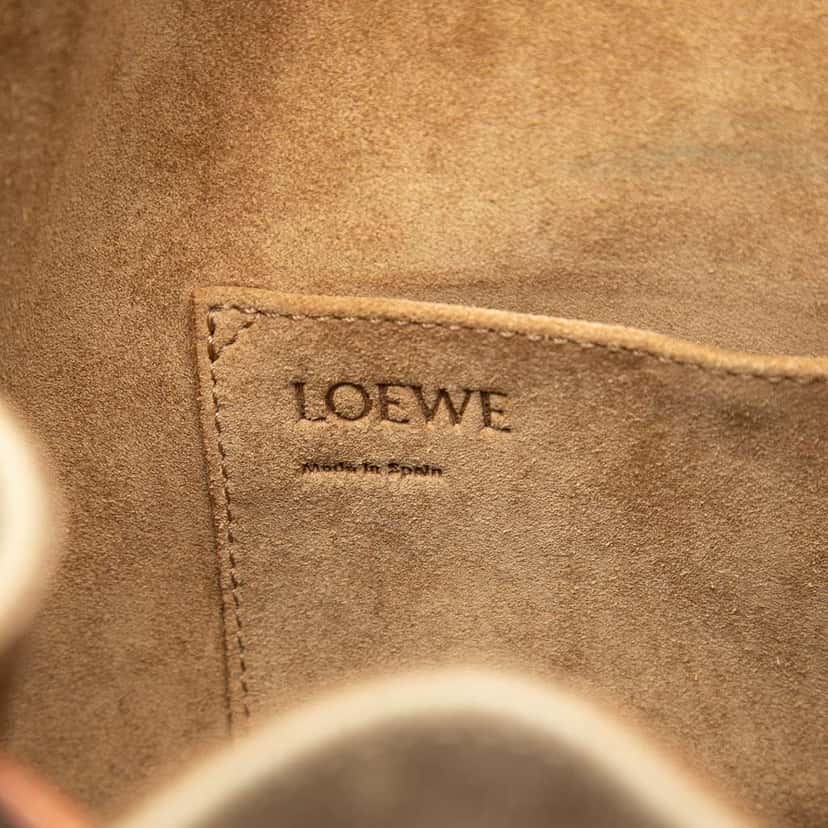 Loewe Small Canvas and Leather Balloon Bucket Bag Brown Canvas Very good condition - Box View