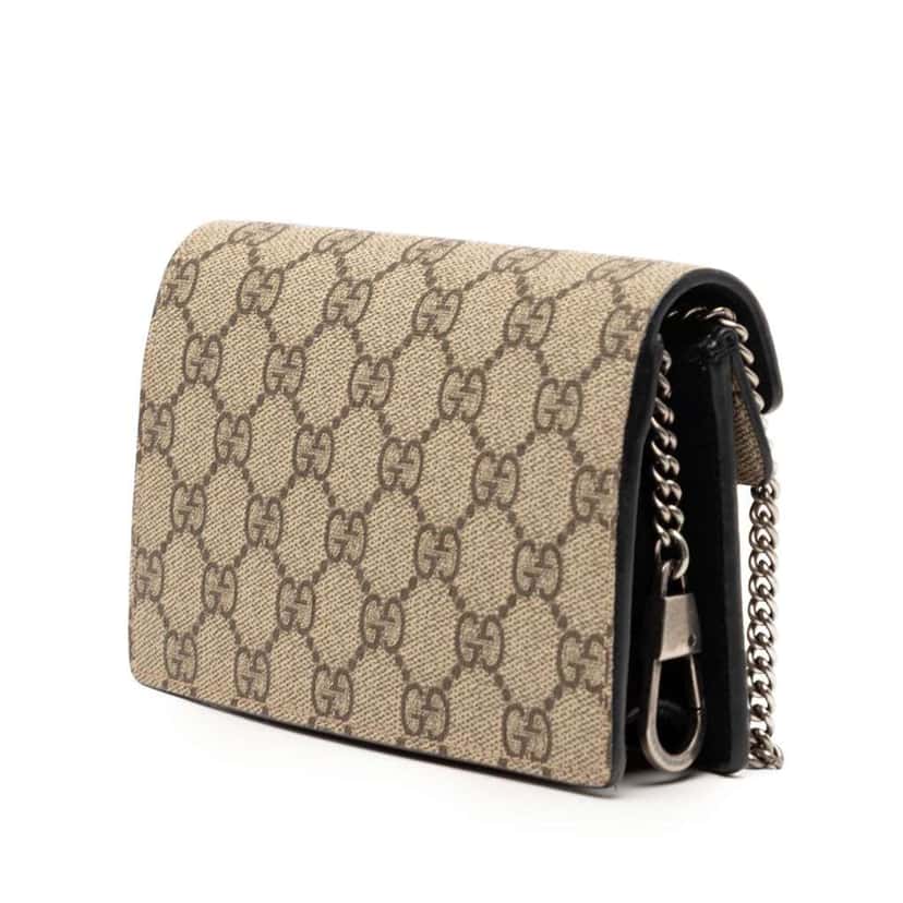 Gucci Mini GG Supreme Dionysus Crossbody Beige Canvas Very good condition - Back View