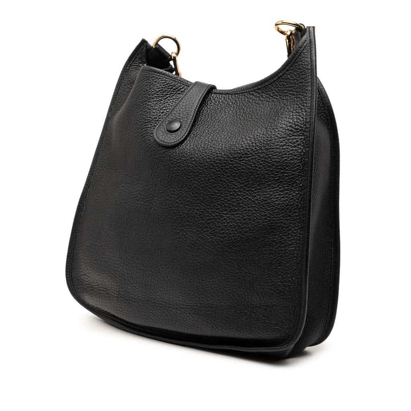 Hermès Clemence Evelyne I PM Black Leather Very good condition - Back View