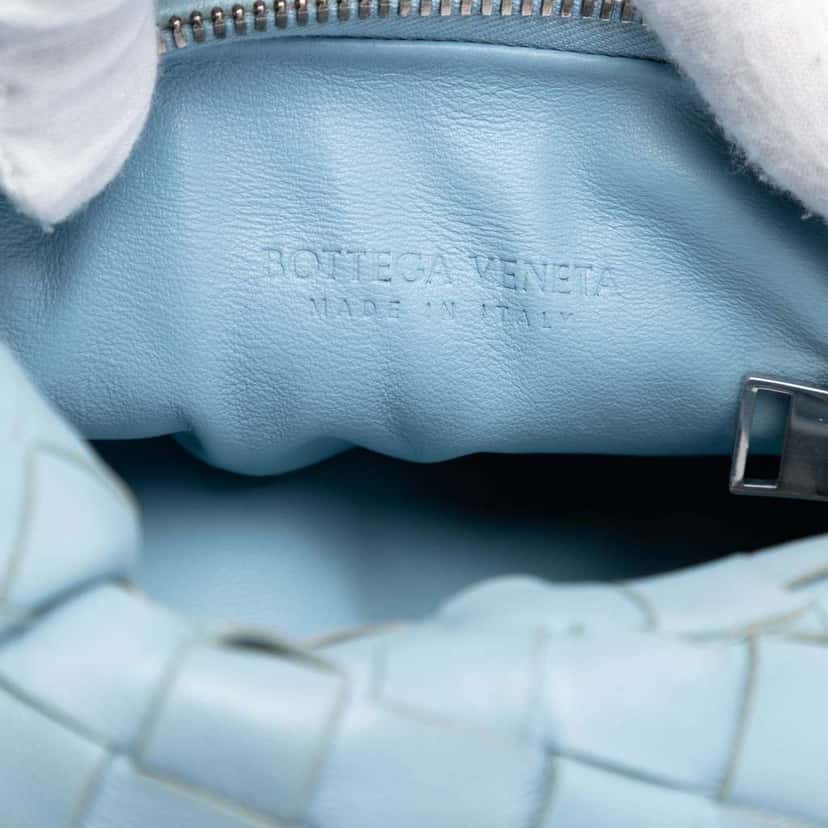 Bottega Veneta Mini Nappa Intrecciato Jodie Blue Leather Very good condition - Box View