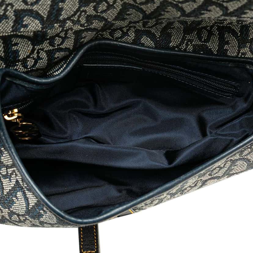 Dior Diorissimo Canvas Saddle Bag Blue Canvas Very good condition - Model View