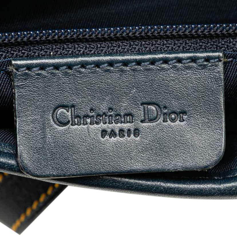 Dior Diorissimo Canvas Saddle Bag Blue Canvas Very good condition - Box View