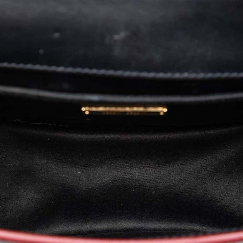 Miu Miu Goatskin Madras Satchel Black Leather Very good condition - Model View