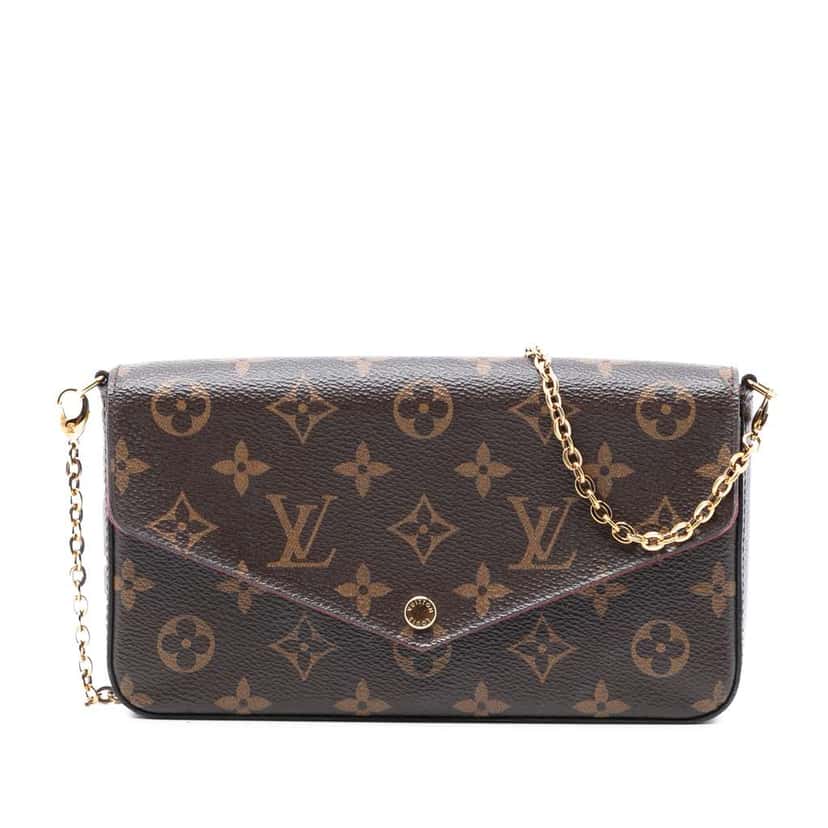 Louis Vuitton Monogram Pochette Felicie Brown Very good condition - Front View