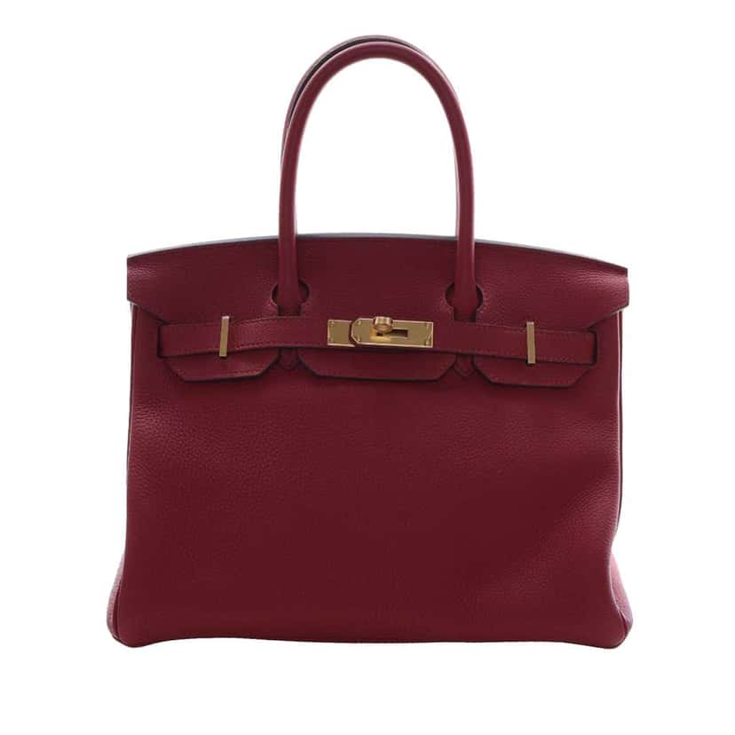 Hermès Togo Birkin Retourne 30 Red Leather Very good condition - Front View