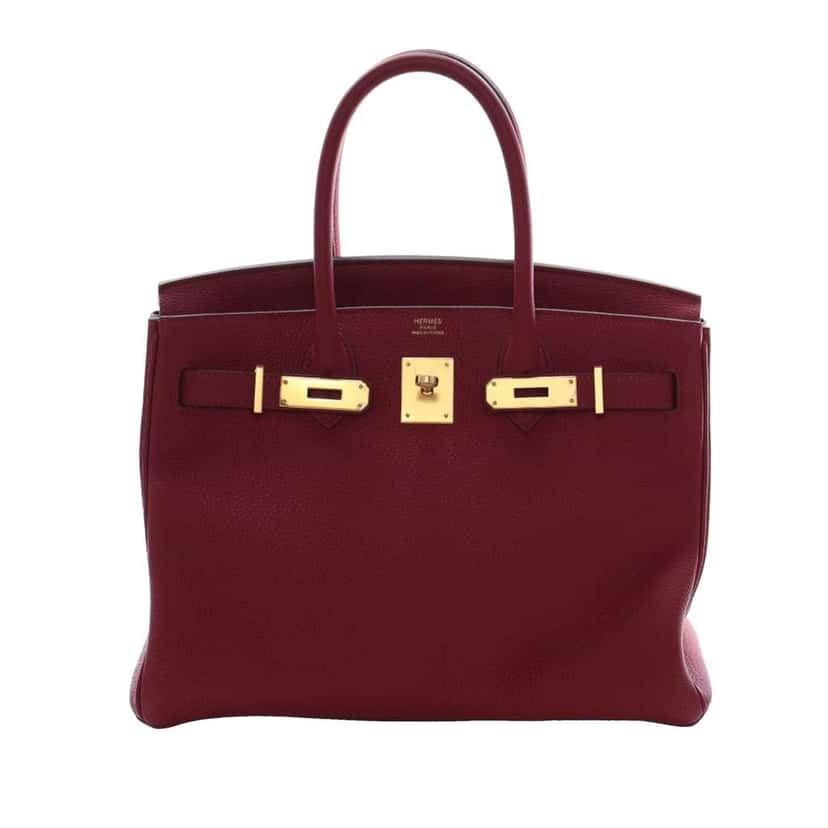 Hermès Togo Birkin Retourne 30 Red Leather Very good condition - Back View