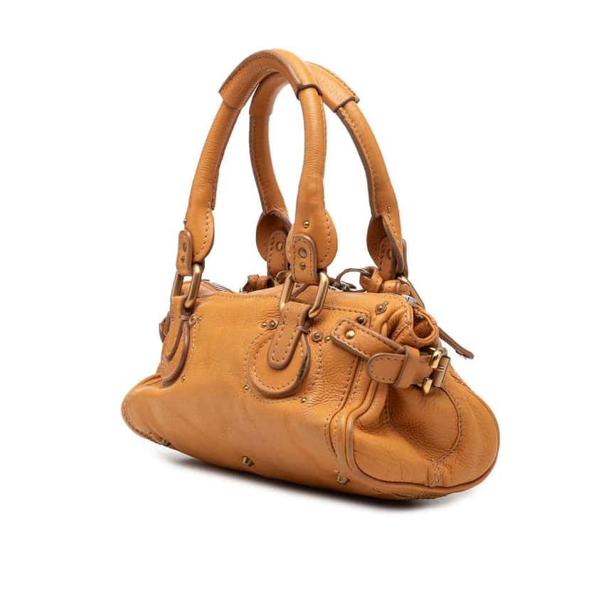 Chloé Mini Leather Paddington Handbag Brown Leather Very good condition - Back View