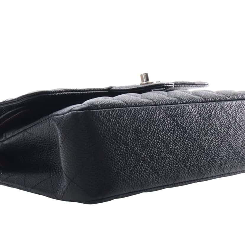 Chanel Small Classic Caviar Double Flap Black Leather Very good condition - Box View