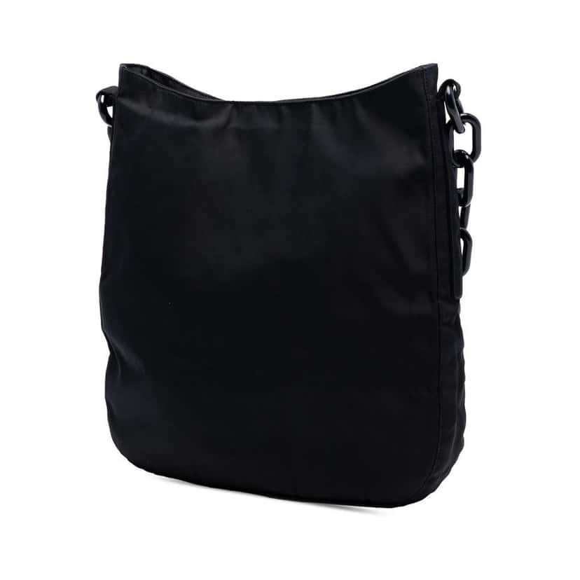 Prada Tessuto Resin Chain Shoulder Bag Black Very good condition - Back View