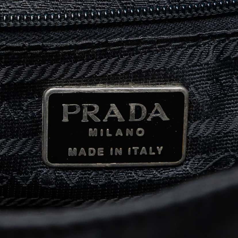 Prada Tessuto Resin Chain Shoulder Bag Black Very good condition - Box View