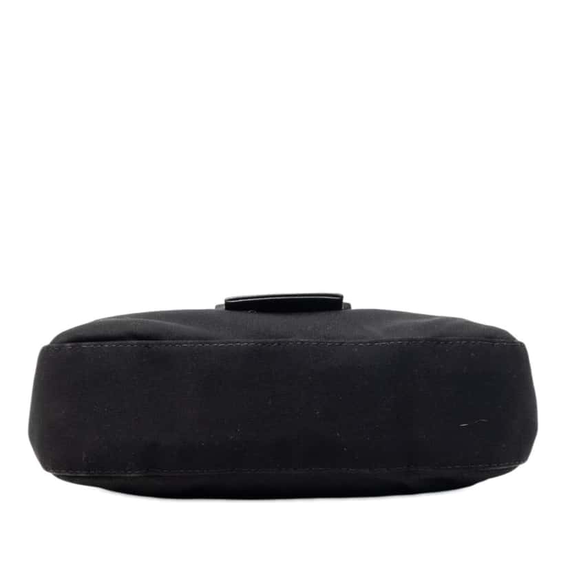 Fendi Cotton Flap Shoulder Bag Black Cotton Very good condition - Inside View