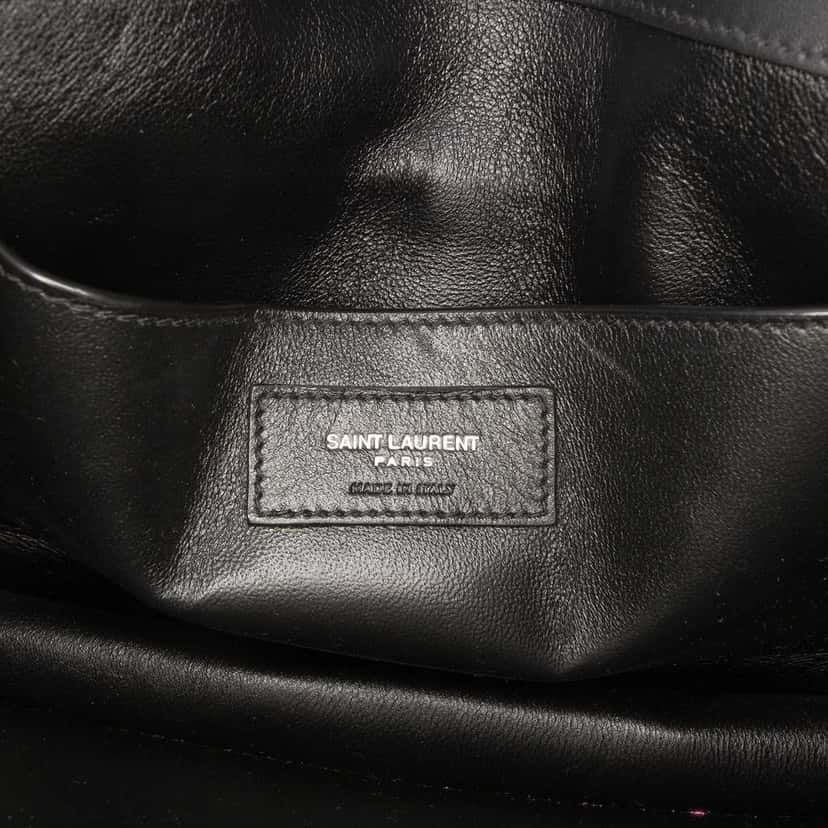 Saint Laurent Large Grained Calfskin Monogram Sunset Crossbody Black Leather Very good condition - Box View