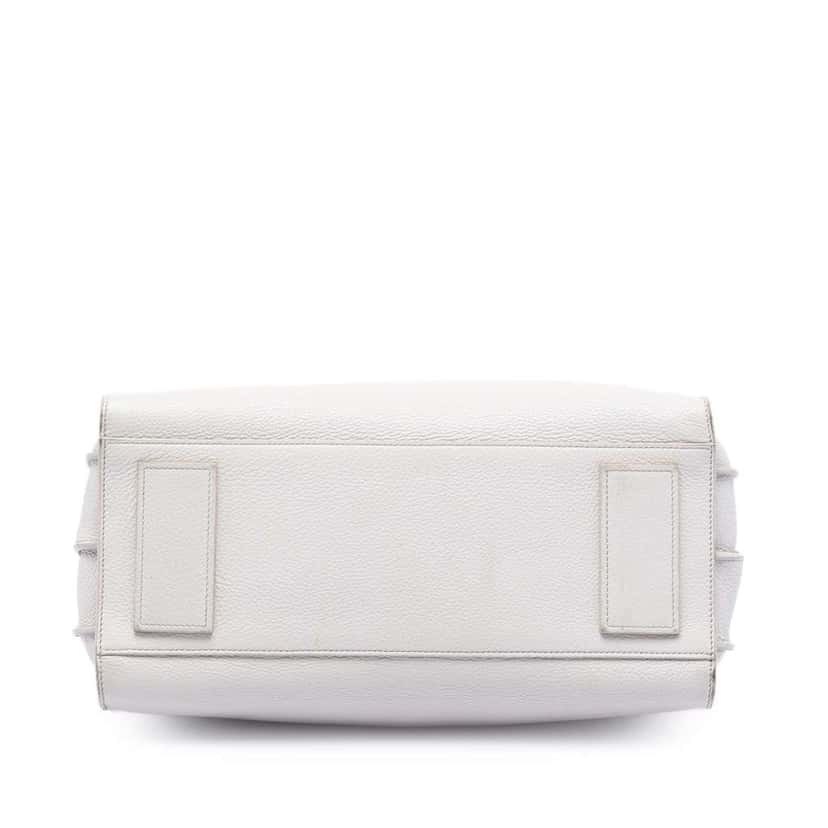 Saint Laurent Small Grained Calfskin Supple Sac De Jour Satchel White Leather Very good condition - Inside View