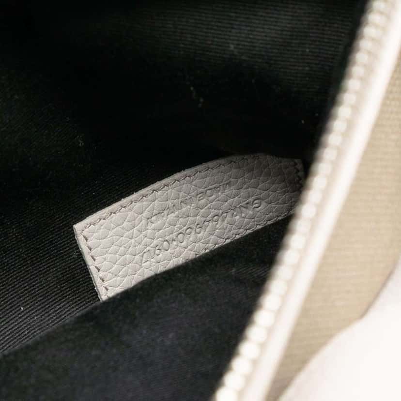 Saint Laurent Small Grained Calfskin Supple Sac De Jour Satchel White Leather Very good condition - Box View