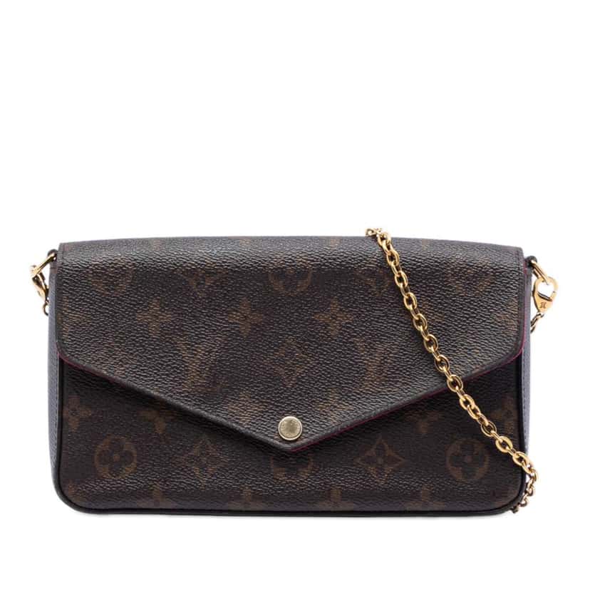 Louis Vuitton Monogram Pochette Felicie Brown Very good condition - Front View