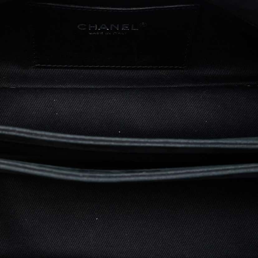 Chanel Small Calfskin Just Mademoiselle Bowling Bag Black Leather Very good condition - Model View