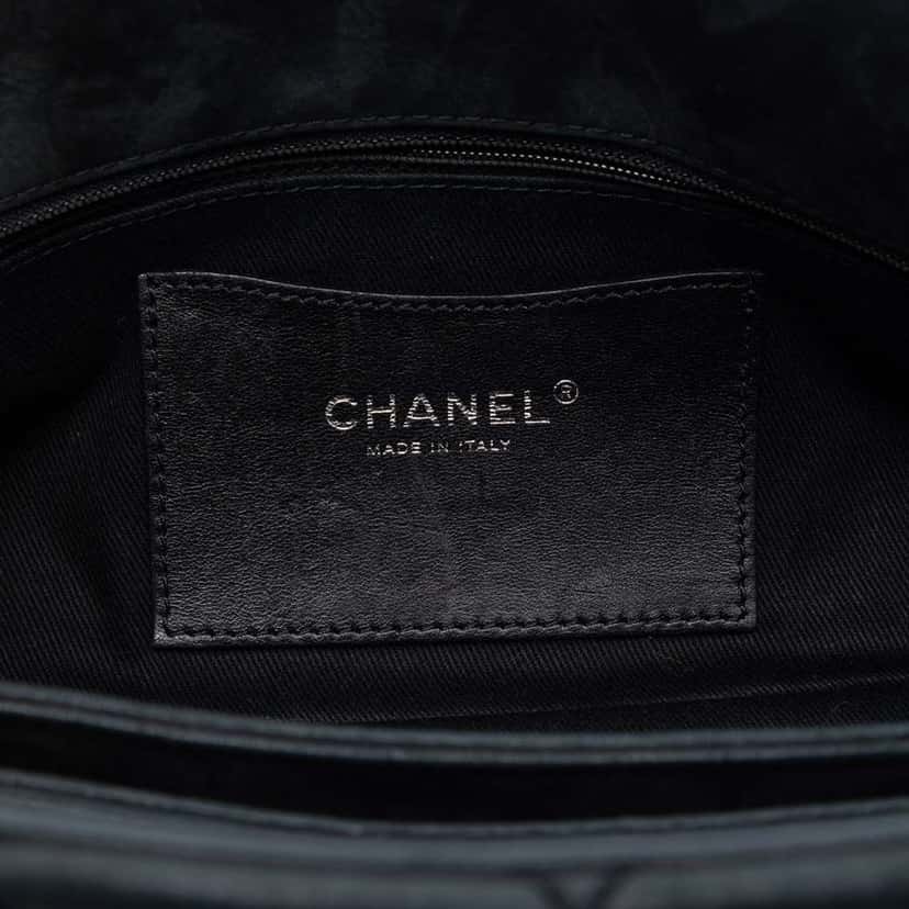 Chanel Small Calfskin Just Mademoiselle Bowling Bag Black Leather Very good condition - Box View