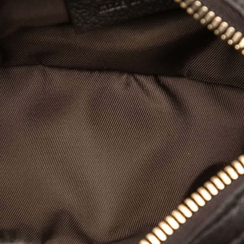 Gucci Leather Bamboo Cosmetic Pouch Brown Leather Very good condition - Model View