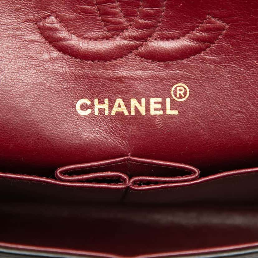 Chanel Small Classic Lambskin Double Flap Black Leather Very good condition - Box View