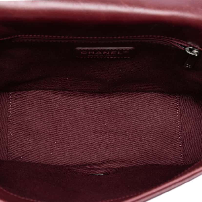 Chanel Small Quilted Calfskin CC Enchained Accordion Flap Red Leather Very good condition - Model View