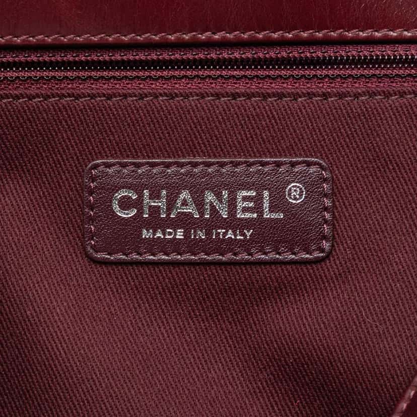 Chanel Small Quilted Calfskin CC Enchained Accordion Flap Red Leather Very good condition - Box View
