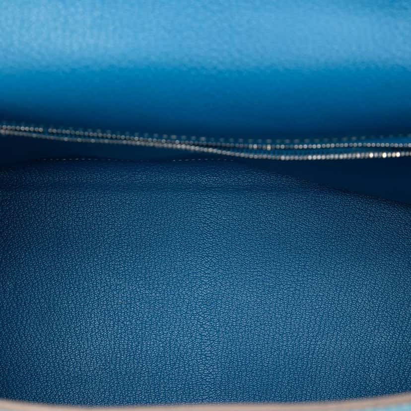 Hermès Togo Kelly II Retourne 32 Blue Leather Very good condition - Model View