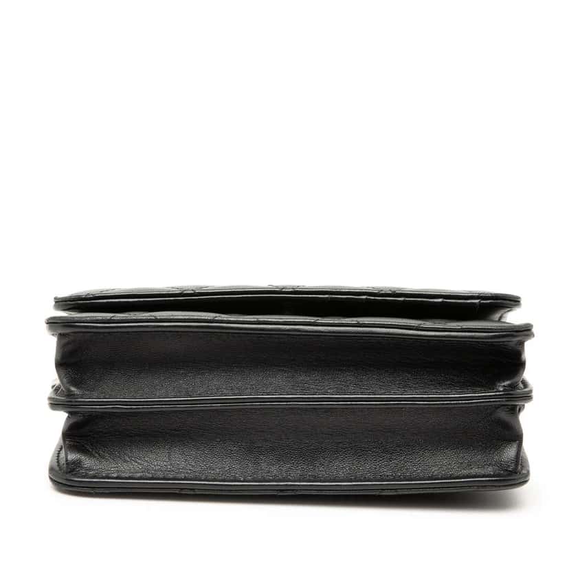 Chanel Mini CC Lambskin Wallet on Chain Black Leather Very good condition - Inside View