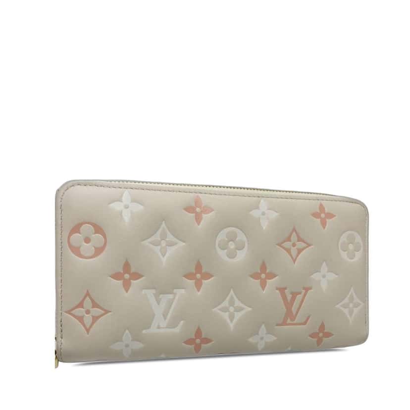 Louis Vuitton Tricolor Monogram Embossed Lambskin Zippy Long Wallet Brown Leather Very good condition - Back View