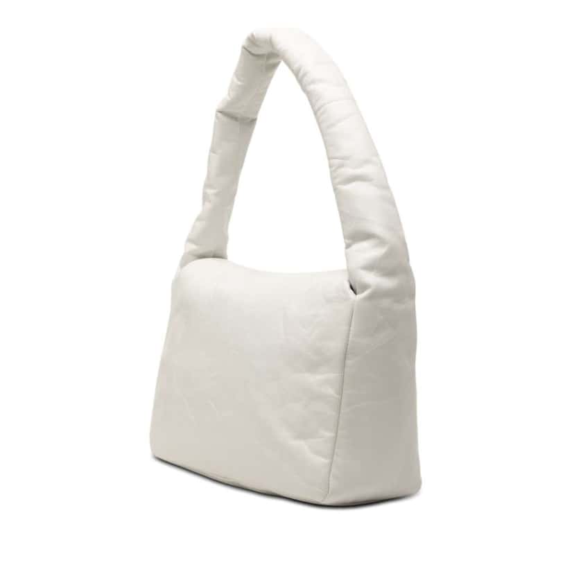 Balenciaga Small Calfskin Monaco Sling Shoulder Bag White Leather Very good condition - Back View