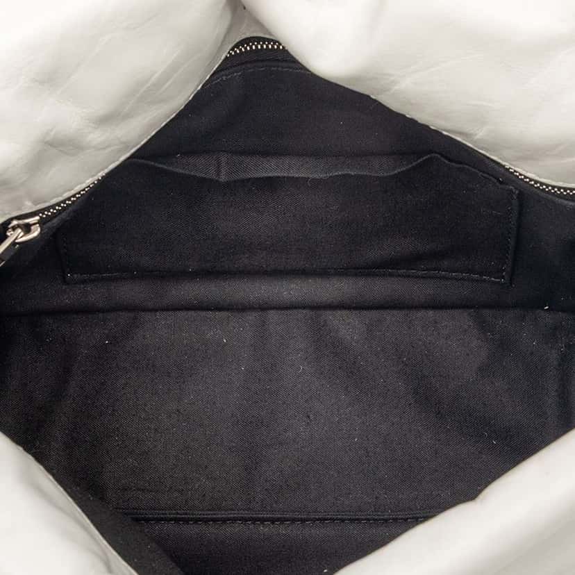 Balenciaga Small Calfskin Monaco Sling Shoulder Bag White Leather Very good condition - Model View