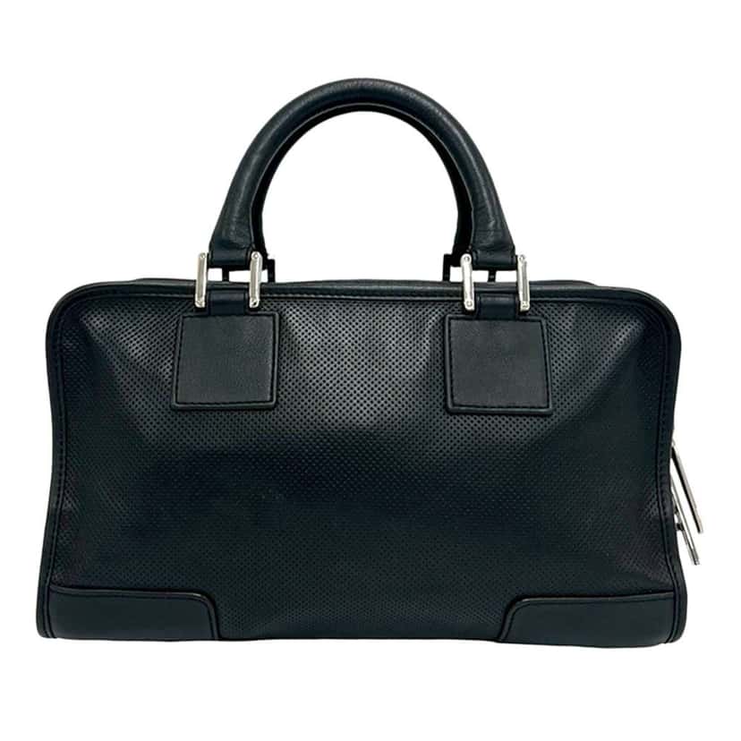 Loewe Perforated Leather Amazona 28 Black Leather Very good condition - Back View