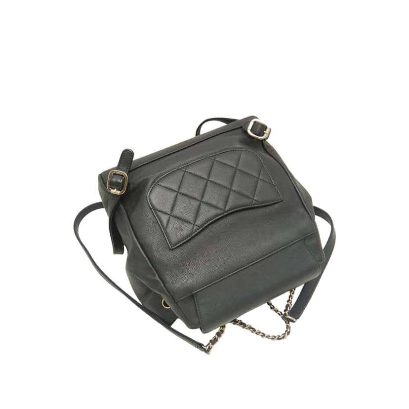 Chanel Business Affinity Caviar Backpack Black Leather Very good condition - Inside View