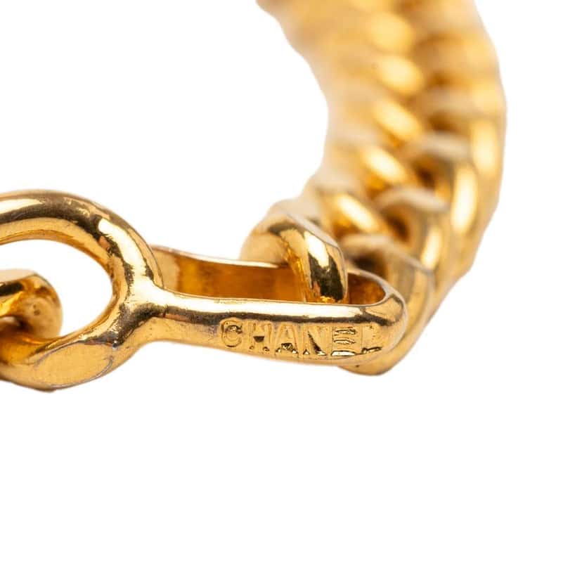 Chanel Gold Plated Double Strand Link Chain Necklace Gold Metal Very good condition - Back View