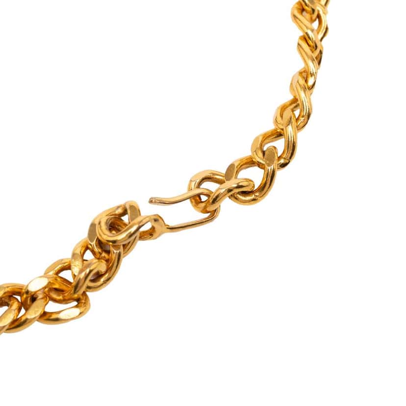 Chanel Gold Plated Double Strand Link Chain Necklace Gold Metal Very good condition - Inside View