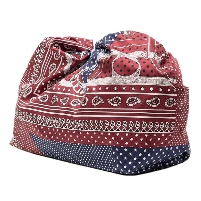 Hermès Silk Eperon d Or Bandana Sac Musardine Insert Pouch Red Silk Very good condition - Back View